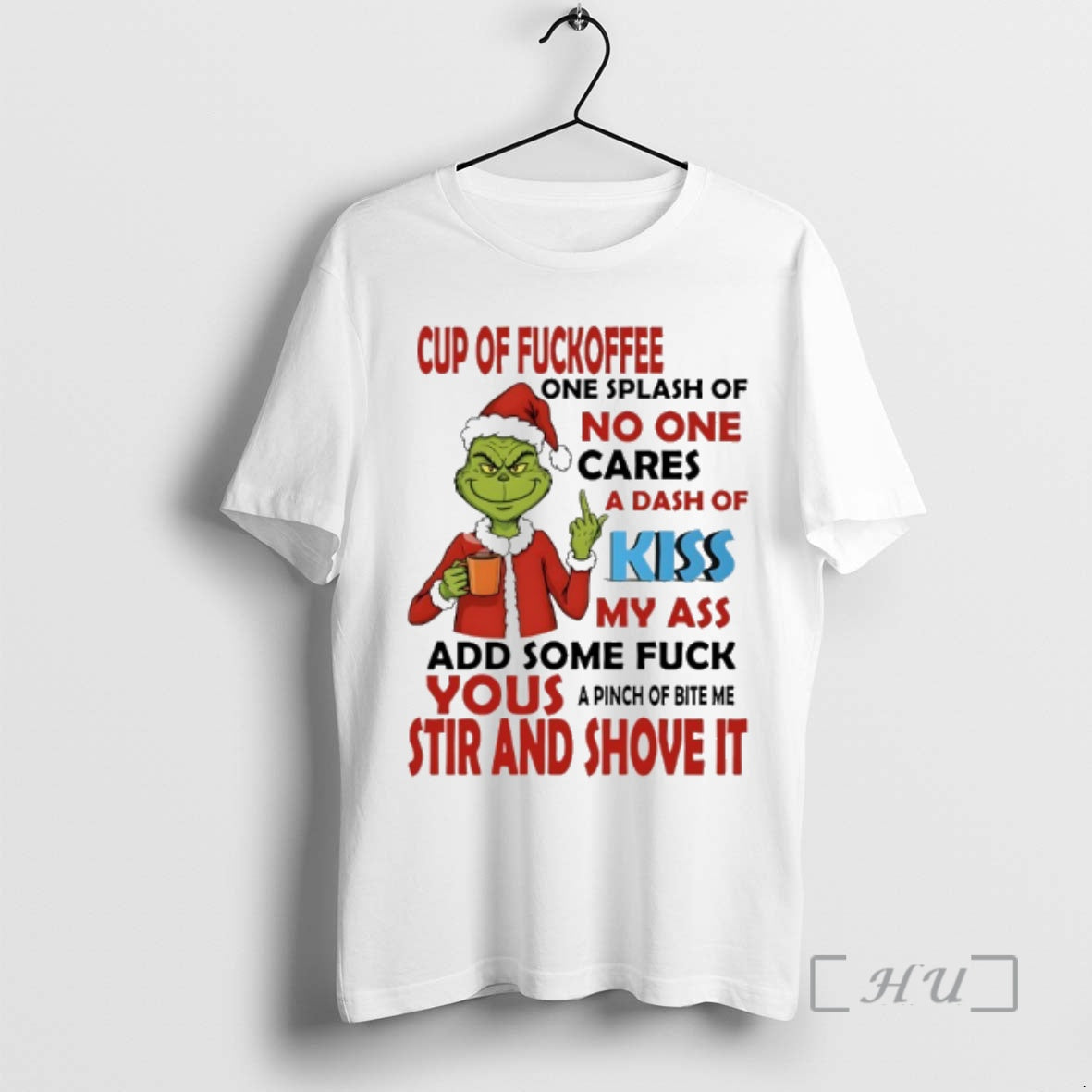 Officials Grinch Santa Claus Cup Fuckoffee One Splash Of No One Cares A Dash Of T-Shirts, Hoodie, Sweatshirt | TeeBloomCo.com