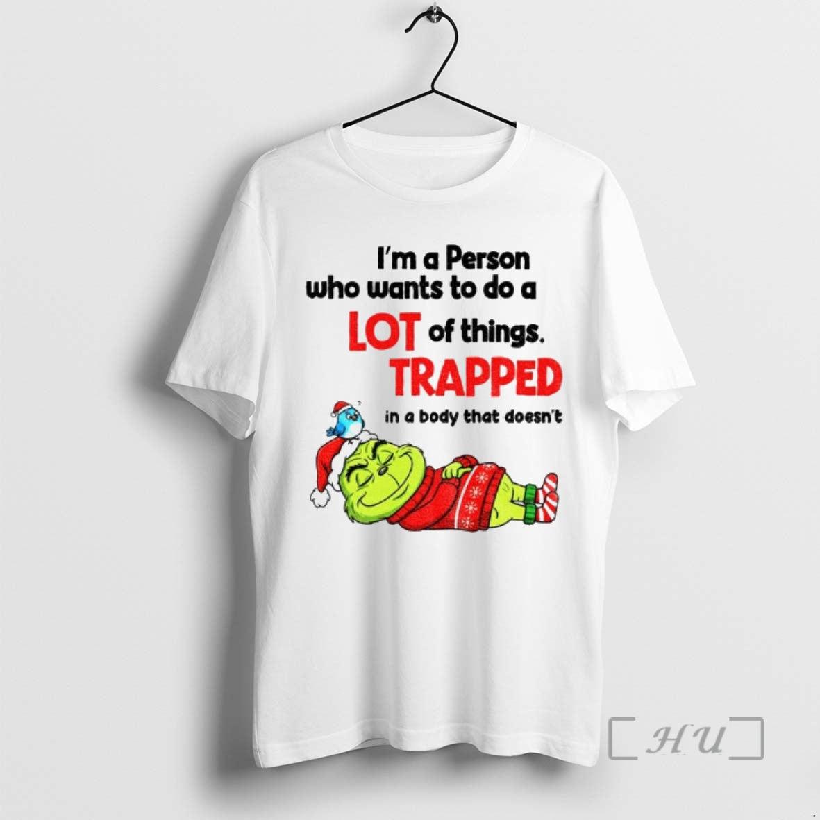 Officials Grinch Santa Im A Person Who Wants To Do A Lot Of Things Trapped T-Shirts, Hoodie, Sweatshirt | TeeBloomCo.com
