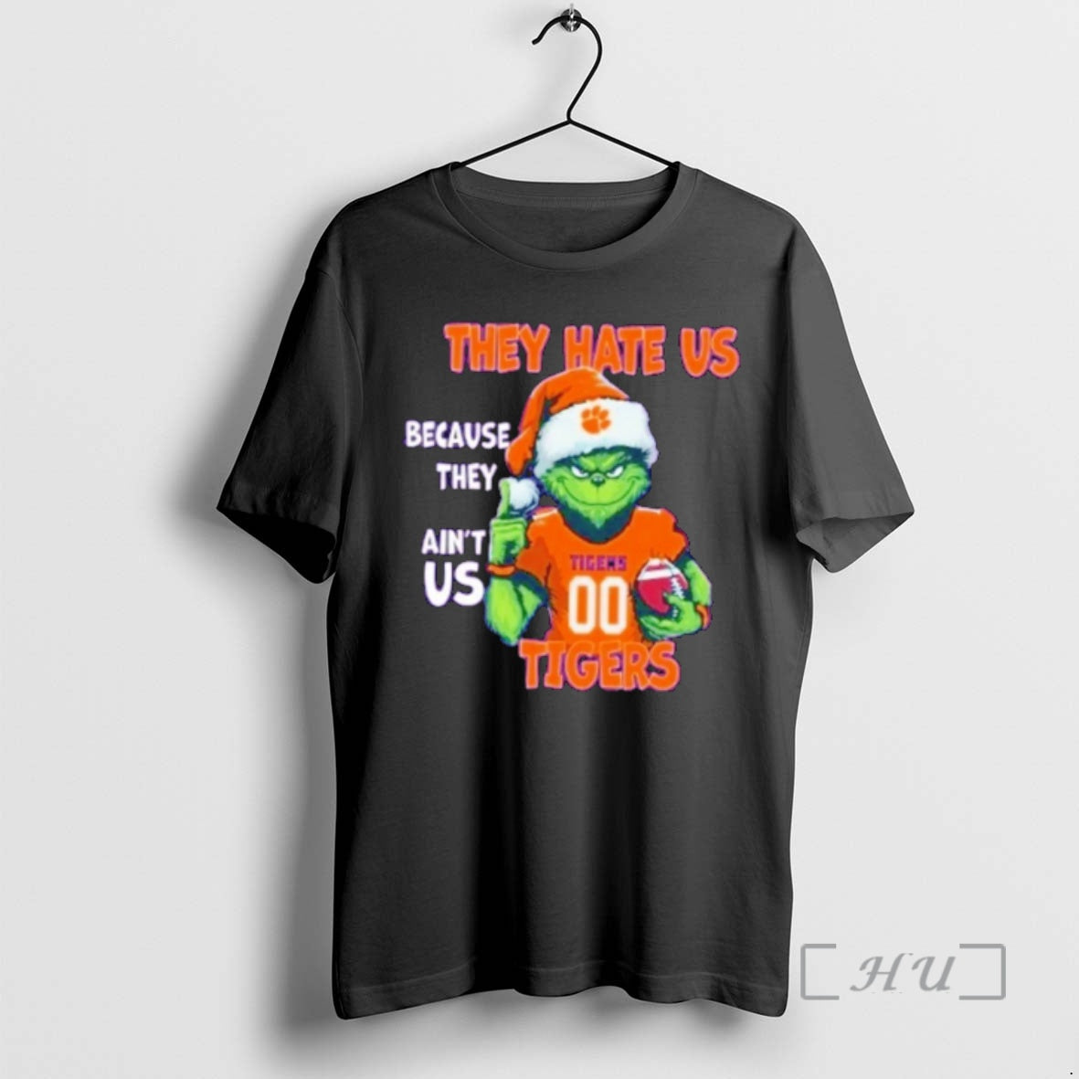 Officials Grinch Santa They Hate Us Because They Aint Us Clemson Tigers Premium T Shirts Hoodie, Sweatshirt | TeeBloomCo.com