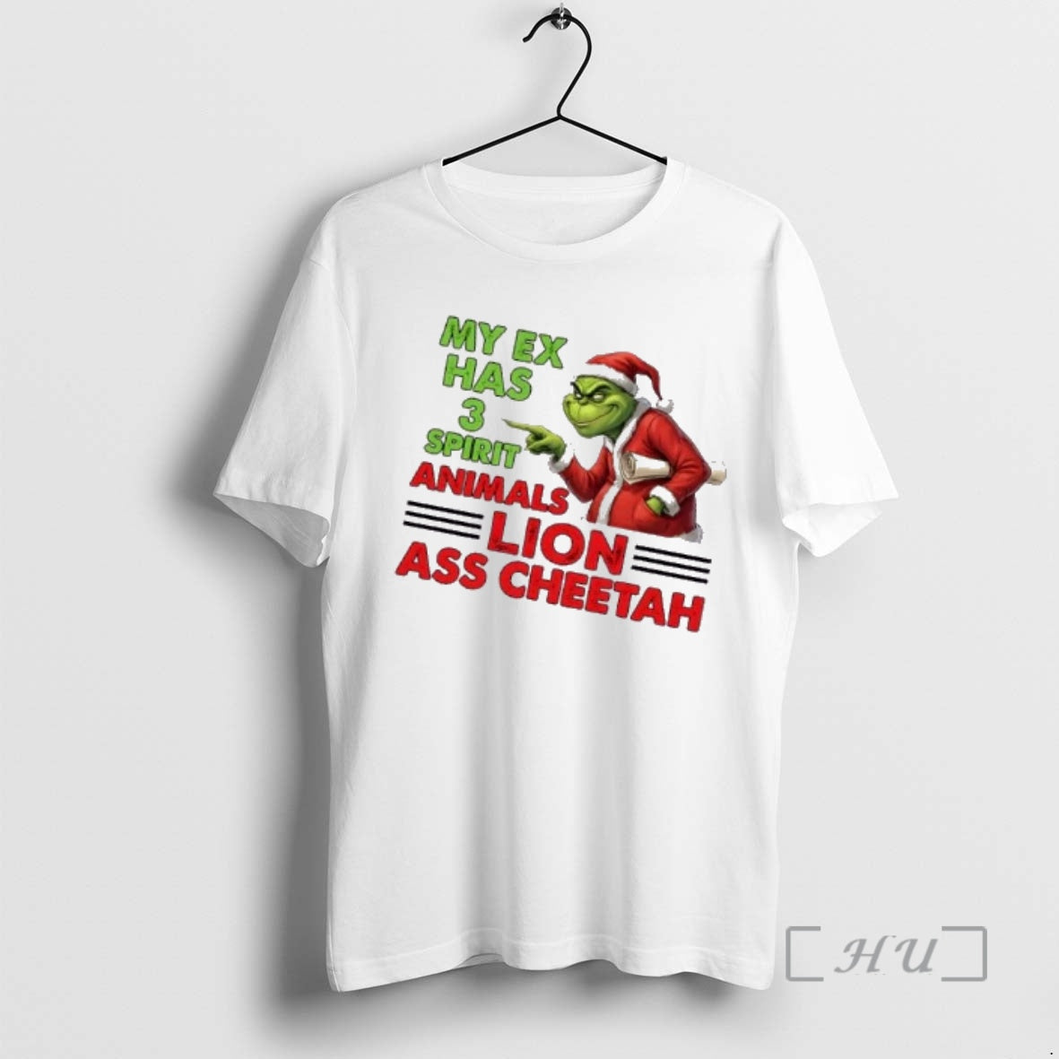 Officials Grinch My Ex Has 3 Spirit Animals Lion Ass Cheetah Premium T Shirts Sweater Hoodie, Sweatshirt | TeeBloomCo.com