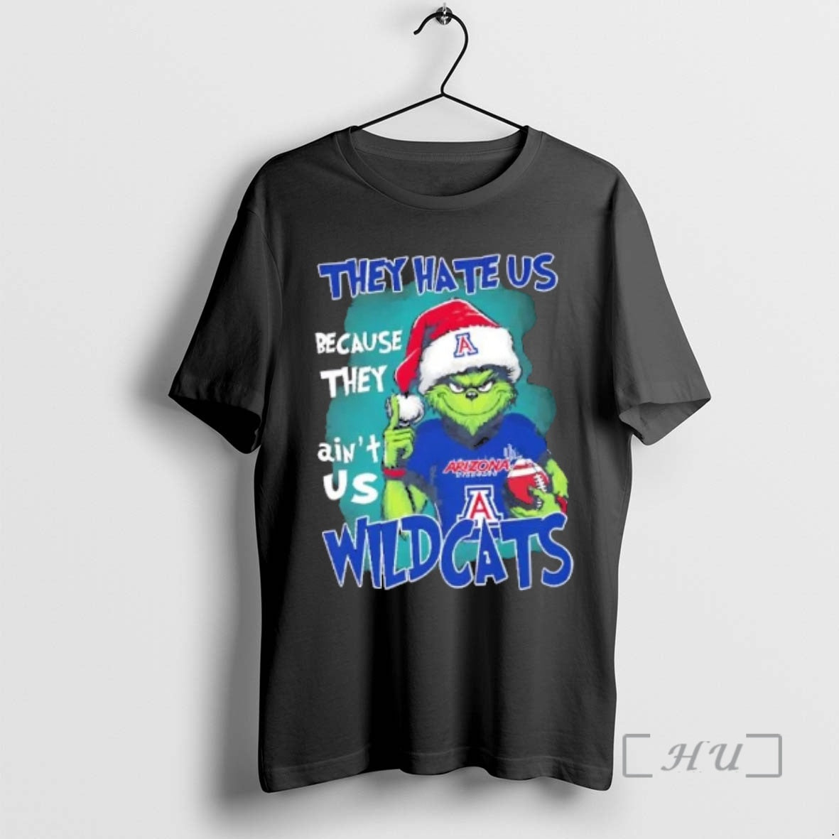 Officials Grinch They Hate Us Because They Aint Us Arizona Wildcats Christmas Premium T Shirts Hoodie, Sweatshirt