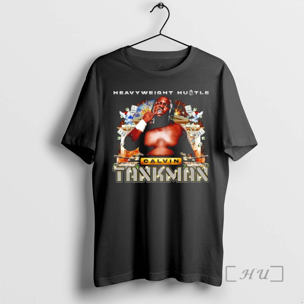 Officials Heavyweight Hustle Calvin Tankman 90s Hip Hop T-Shirts, Hoodie, Sweatshirt | TeeBloomCo.com