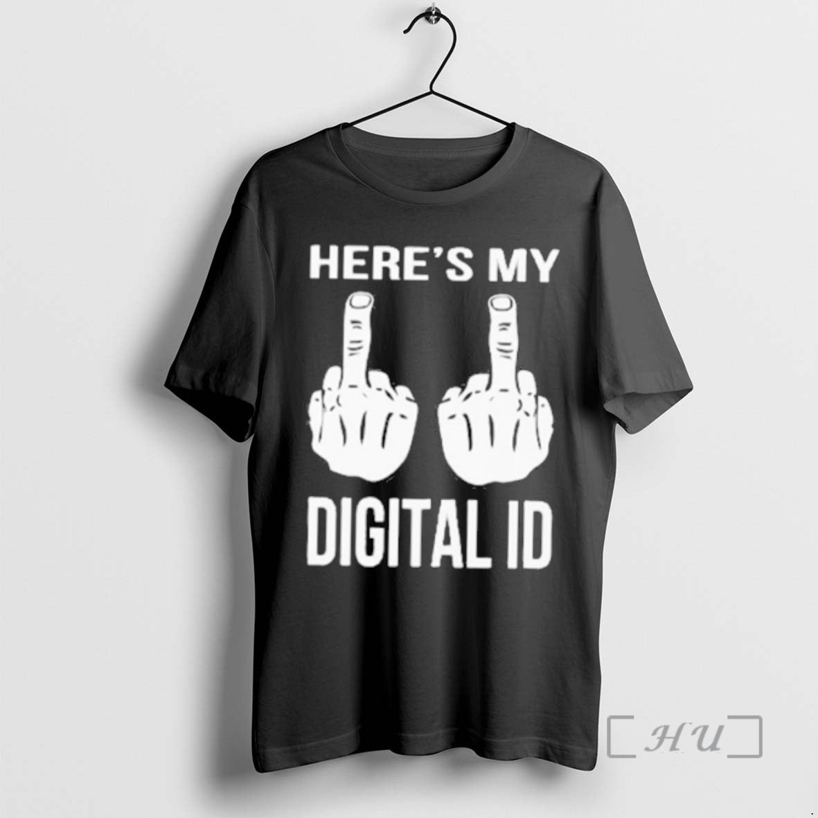 Officials Heres My Digital Id Middle Finger T-Shirts, Hoodie, Sweatshirt | TeeBloomCo.com