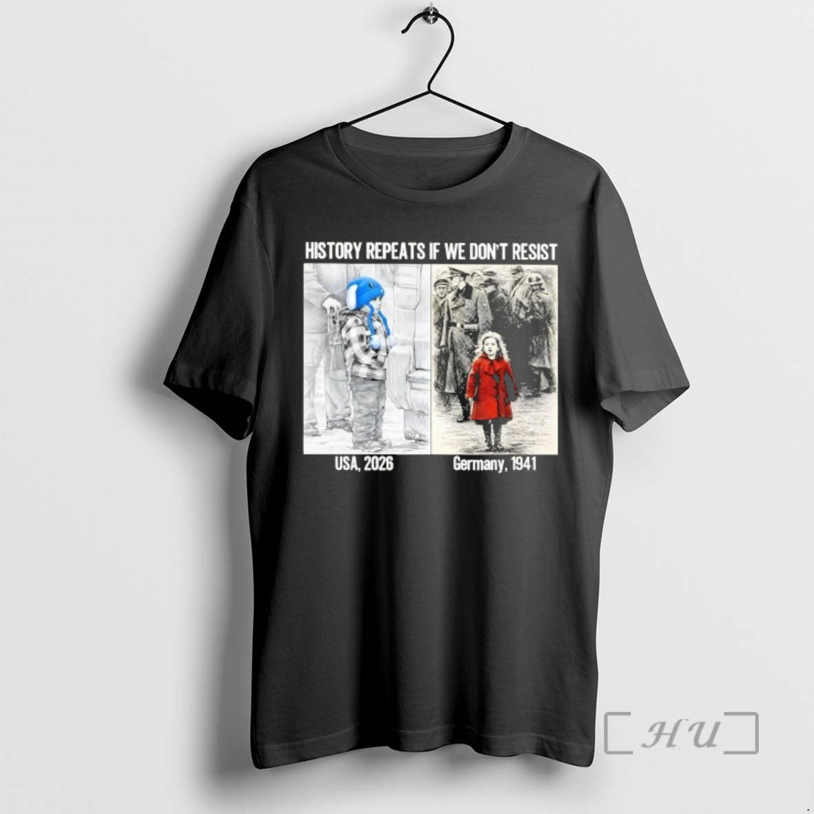 Officials History Repeats If We Dont Resist Usa 2026 Vs Germany 1941 Premium T Shirts Hoodie, Sweatshirt | TeeBloomCo.com