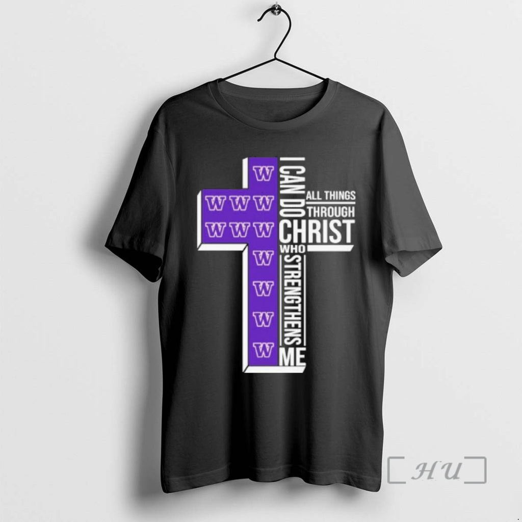 Officials I Can Do All Things Faith And Sports Washington Huskies College Basketball Premium T-Shirts, Hoodie, Sweatshirt