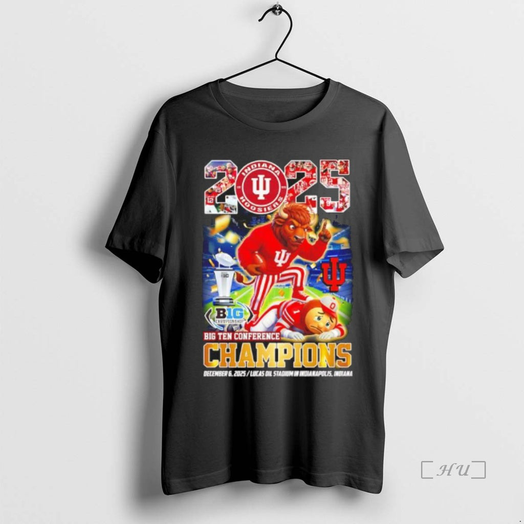 Officials Indiana Beat Ohio State Win 2025 Big Ten Conference Champions Mascot Premium T Shirts Hoodie, Sweatshirt