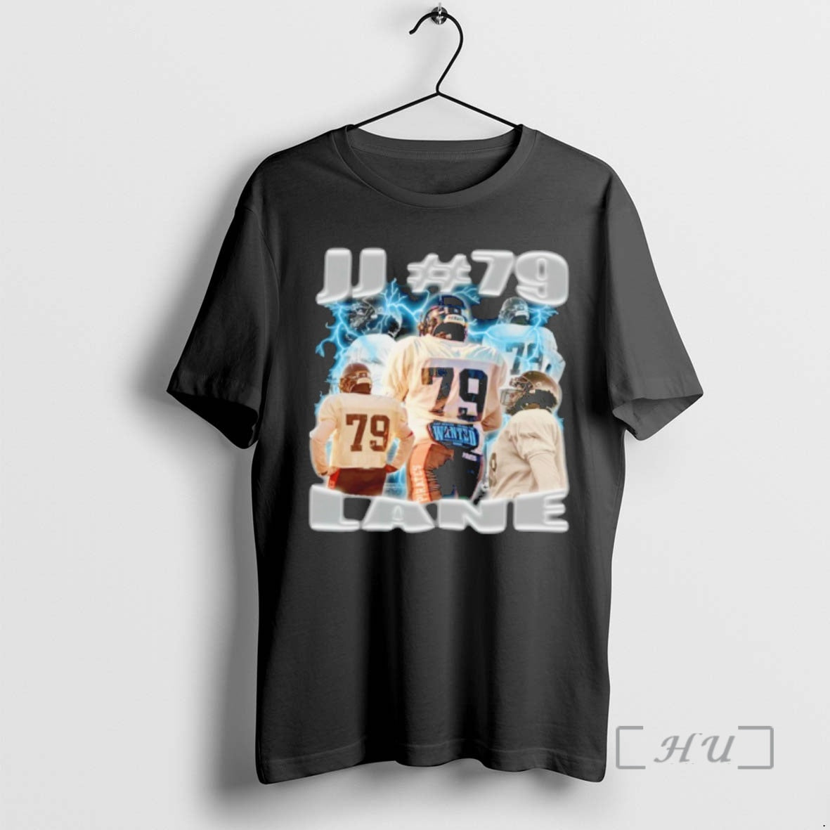 Officials Jj Lane 79 Football Lightning Graphic T-Shirts, Hoodie, Sweatshirt | TeeBloomCo.com