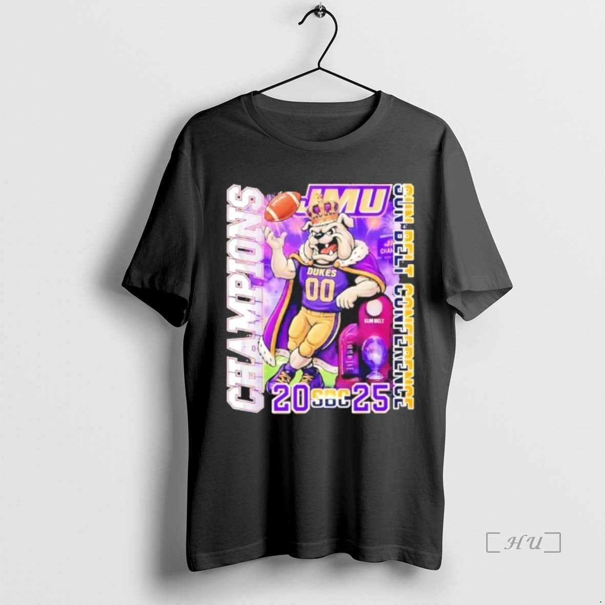 Officials James Madison Dukes Sun Belt Conference Champions Mascot 2025 T-Shirts, Hoodie, Sweatshirt | TeeBloomCo.com