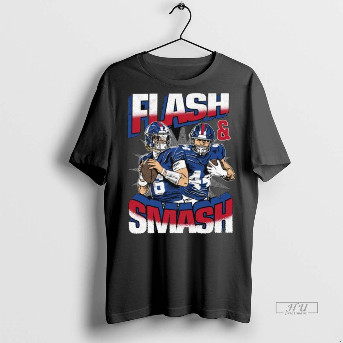 Officials Jaxson Dart And Cam Skattebo Flash And Smash New York Giants Long Sleve Tee