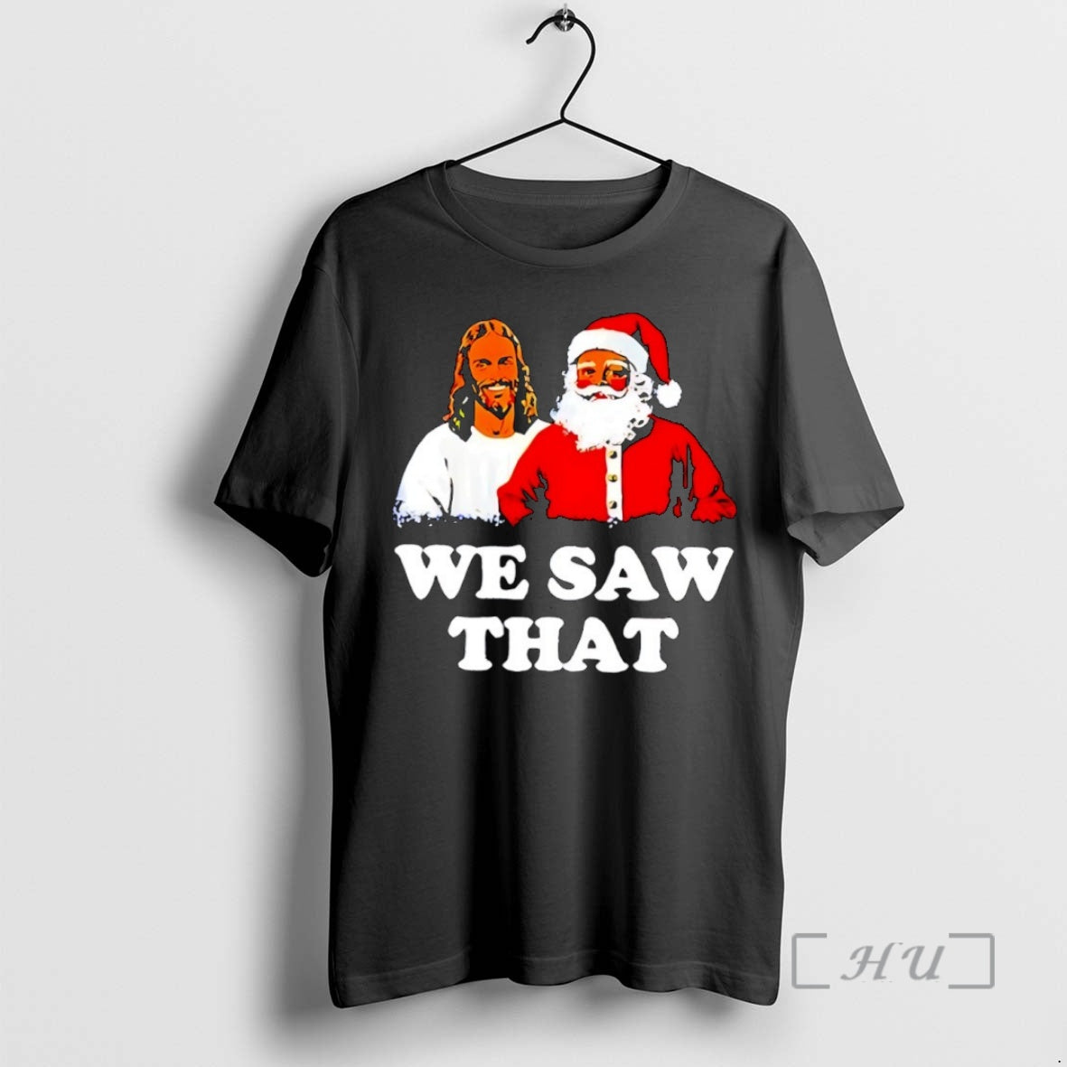 Officials Jesus And Santa We Saw That Christmas T-Shirts, Hoodie, Sweatshirt | TeeBloomCo.com