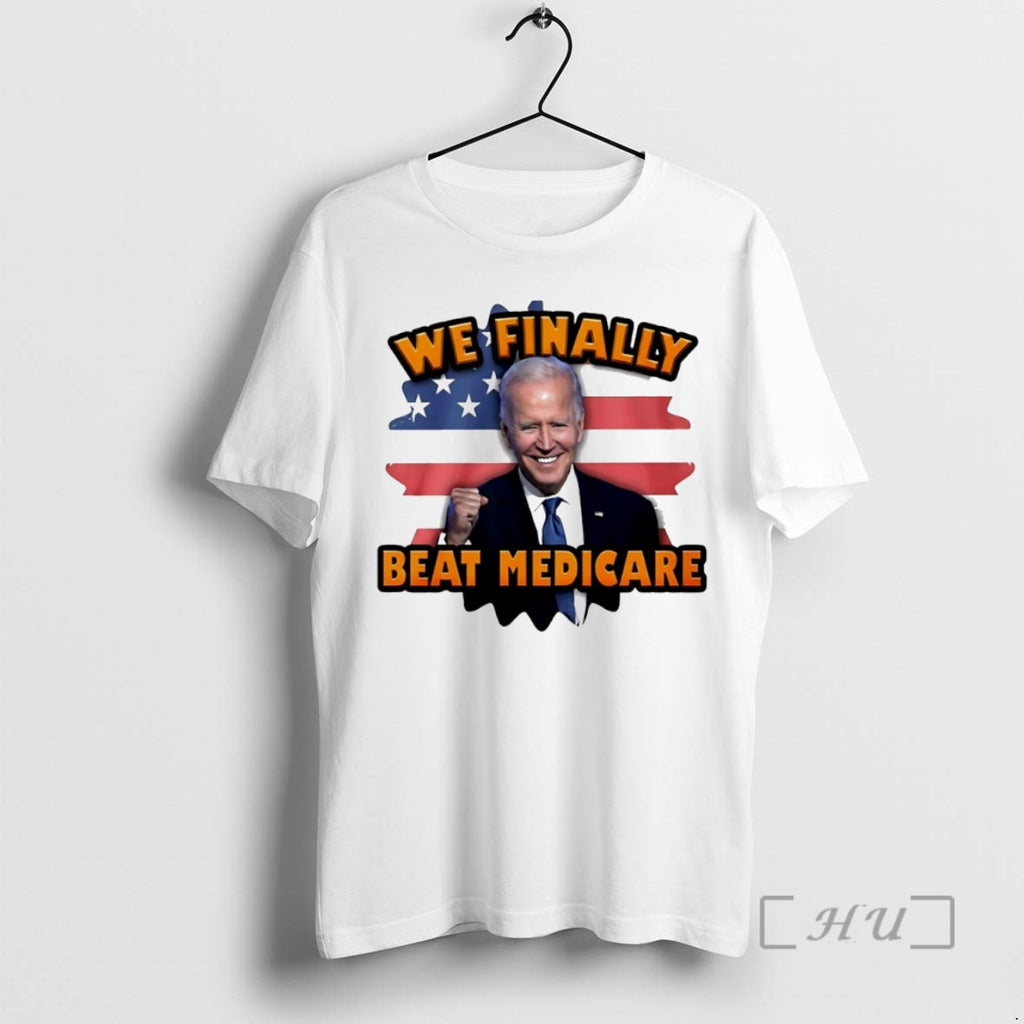 Officials Joe Biden We Finally Beat Medicare Circle T-Shirts, Hoodie, Sweatshirt | TeeBloomCo.com