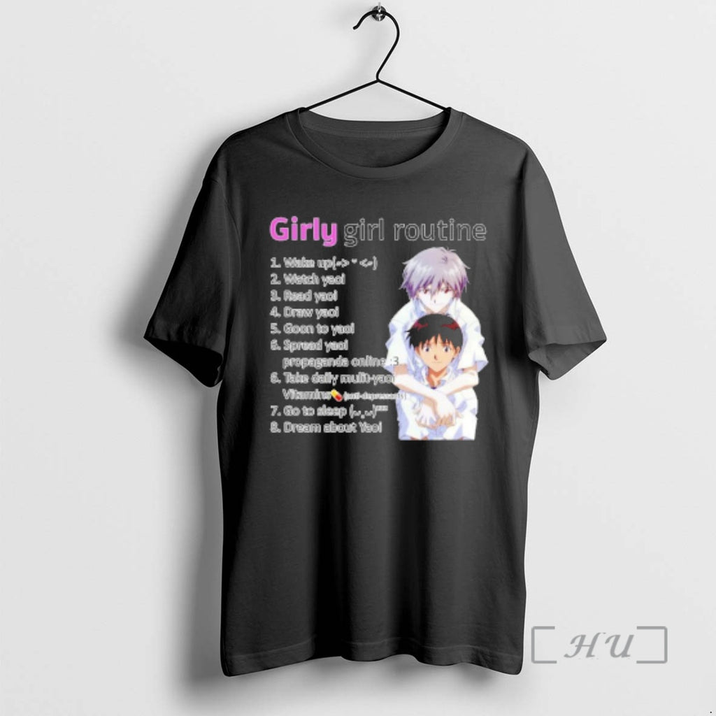 Officials Kaworu Nagisa Va Shinji Ikari Neon Genesis Evangelion Girly Girl Routine Premium T Shirts Hoodie, Sweatshirt