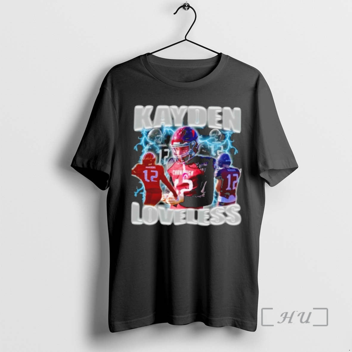 Officials Kayden Loveless Football Lightning Graphic T-Shirts, Hoodie, Sweatshirt | TeeBloomCo.com