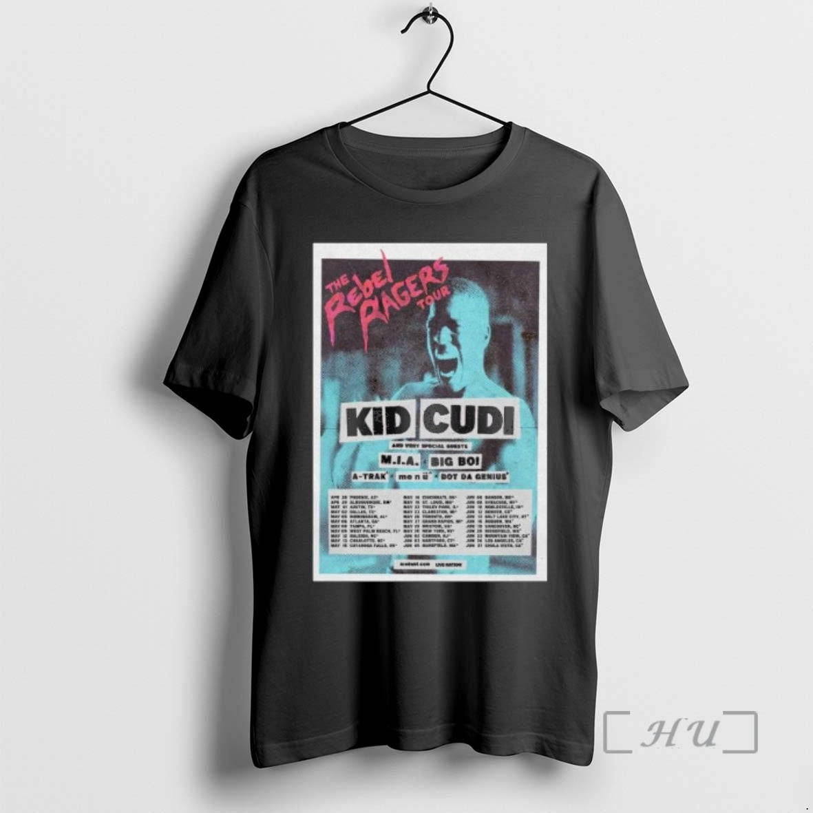 Officials Kid Cudi The Rebel Ragers Tour 2026 In North American Premium T Shirts Sweater Hoodie, Sweatshirt | TeeBloomCo.com