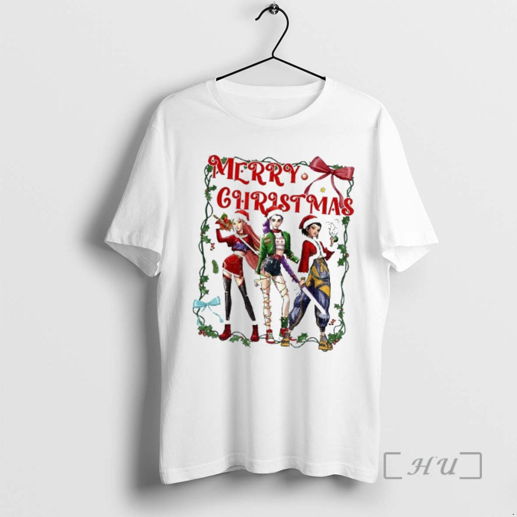 Officials Kpop Demon Hunter Cute Girl Group Winter Merry Christmas T-Shirts, Hoodie, Sweatshirt | TeeBloomCo.com