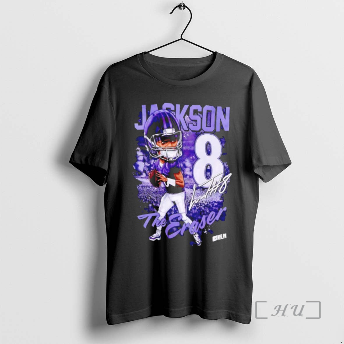 Officials Lamar Jackson The Eraser Number 8 Signature Caricature T-Shirts, Hoodie, Sweatshirt | TeeBloomCo.com