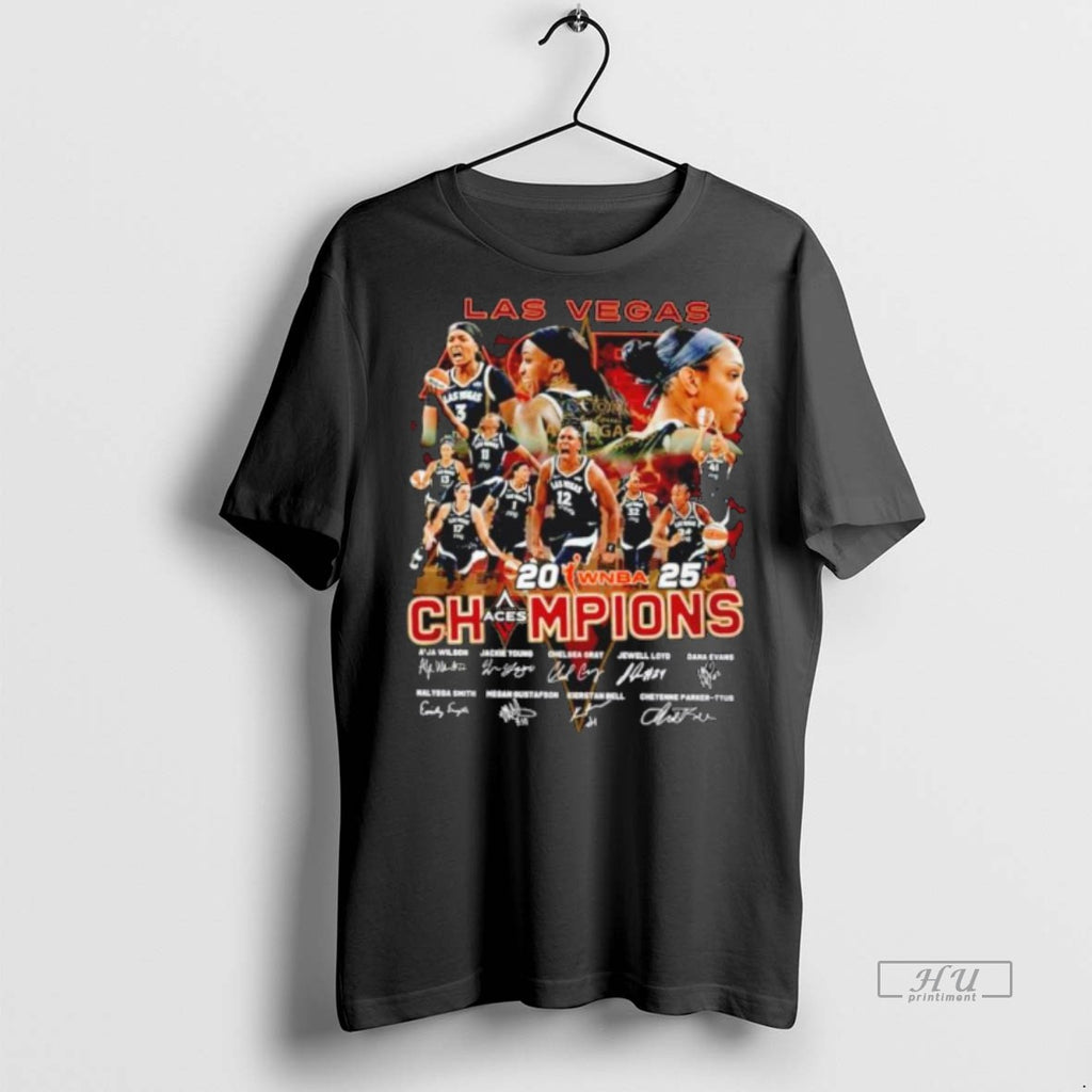 Officials Las Vegas Aces 2025 Wnba Champions All Stars Celebrating Tee Shirt Sweater