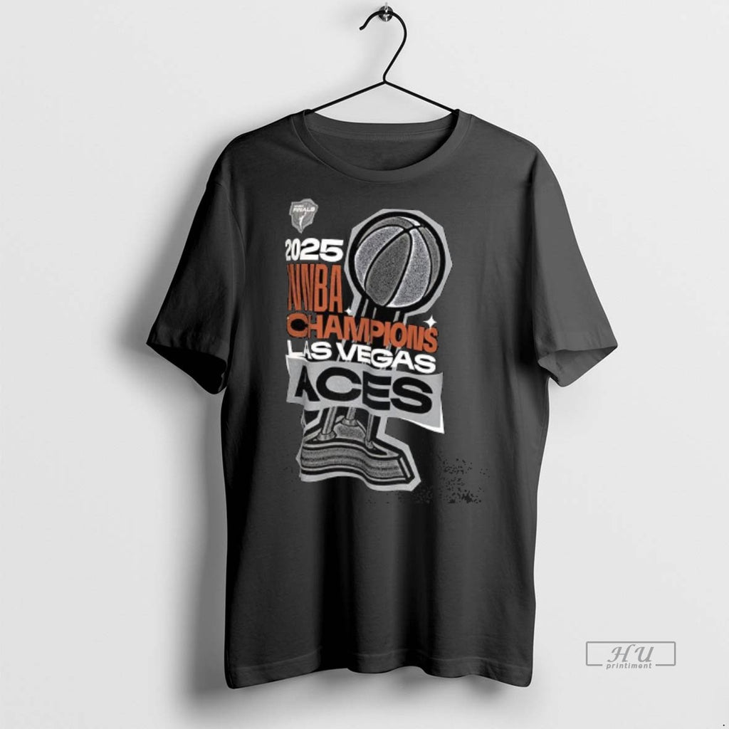 Officials Las Vegas Aces Trophy 2025 Wnba Finals Champions Tee Shirt Sweater