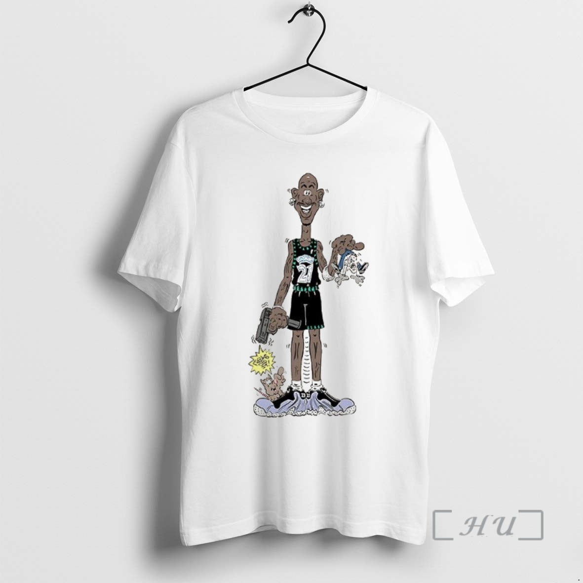 Officials Latrell Sprewell Nba Number 21 Caricature T-Shirts, Hoodie, Sweatshirt | TeeBloomCo.com