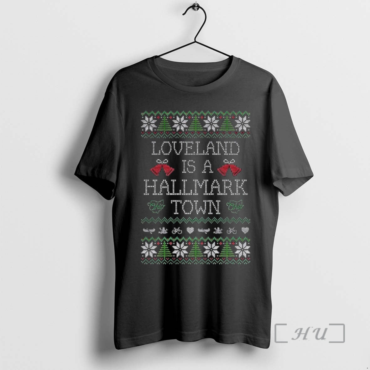 Officials Loveland Is A Hallmark Town Ugly Christmas T-Shirts, Hoodie, Sweatshirt | TeeBloomCo.com
