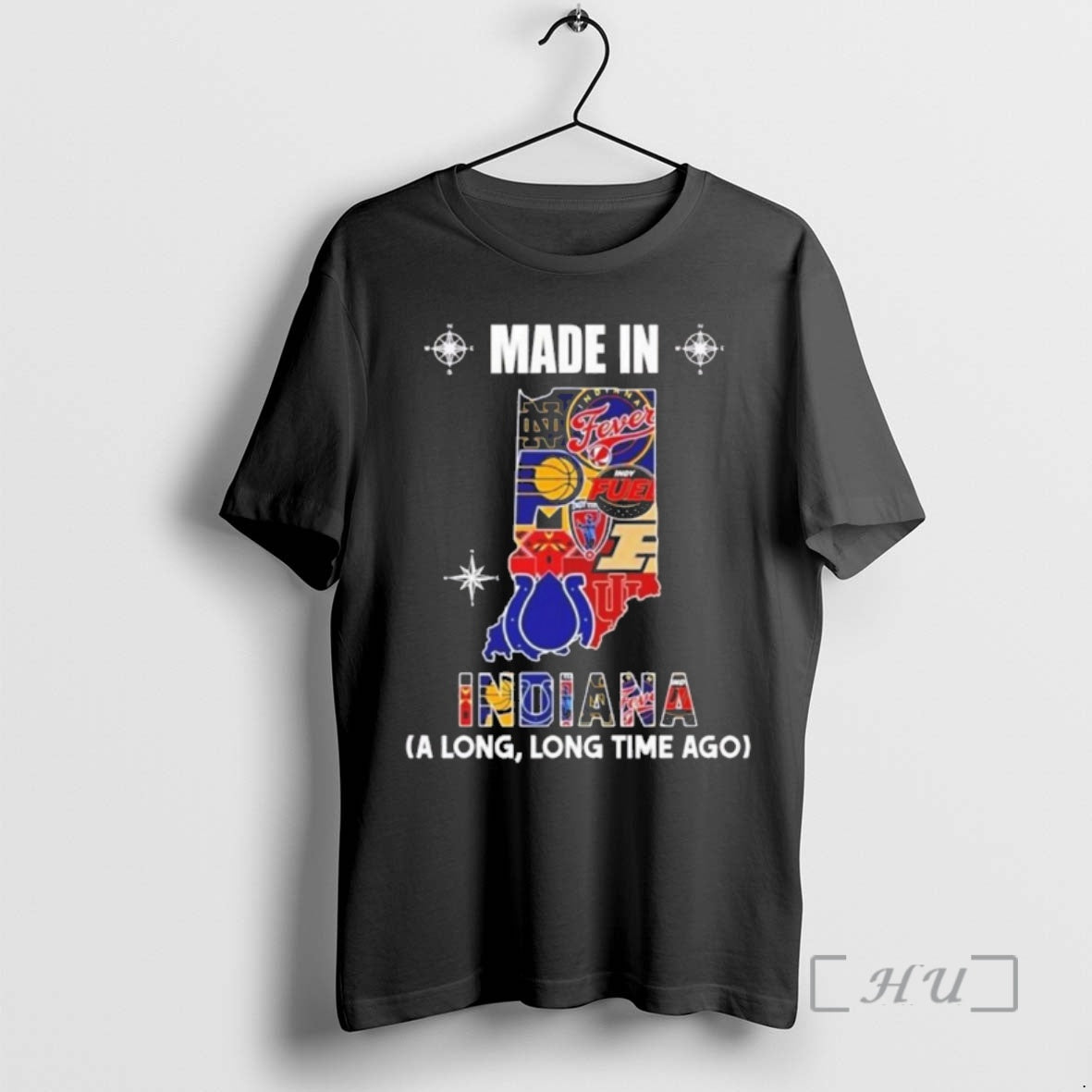 Officials Made In Indiana A Long Long Time Ago State Logo Map 2026 Premium T-Shirts, Hoodie, Sweatshirt | TeeBloomCo.com