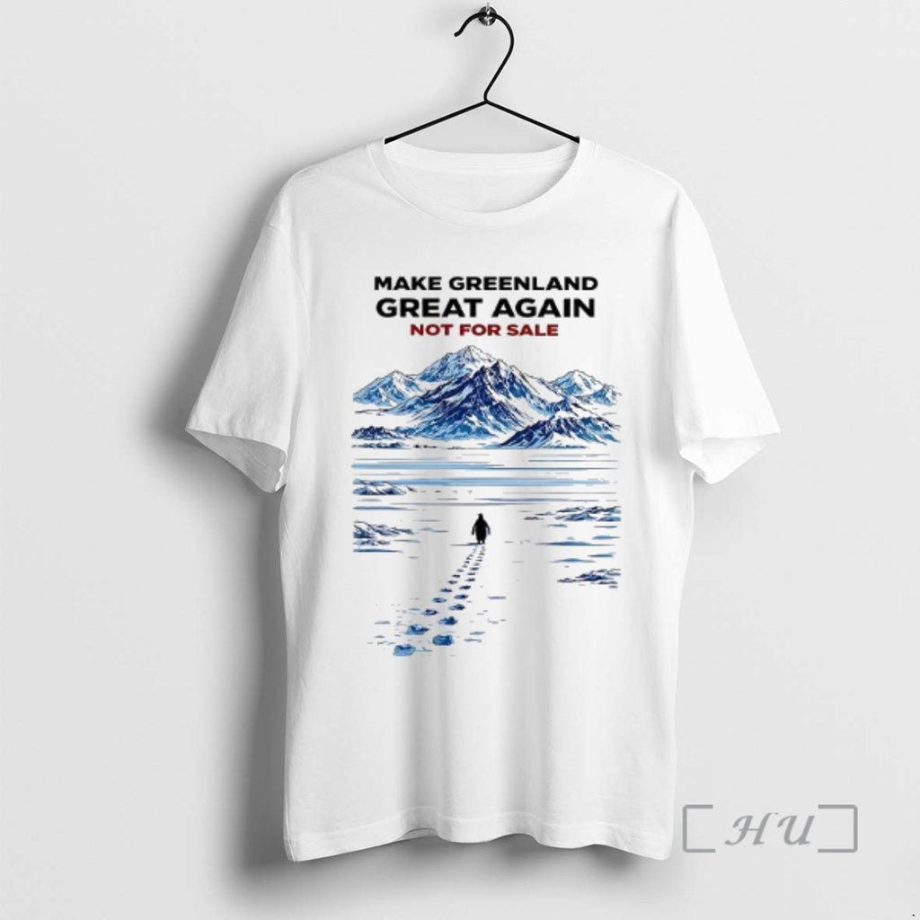 Officials Make Greenland Great Again Not For Sale Penguin Mountain Trump Caricature Woman Premium T-Shirts, Hoodie,...