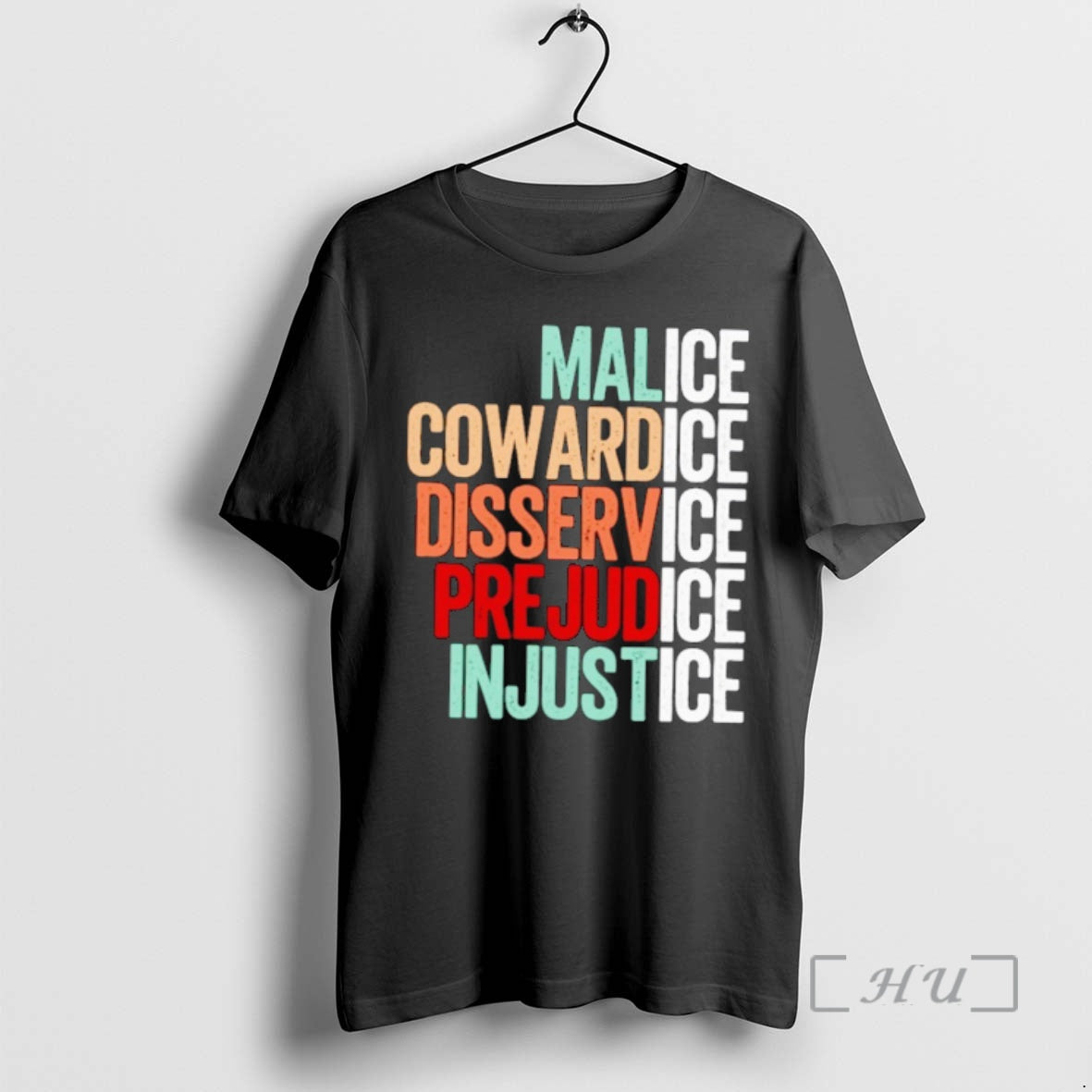 Officials Malice Cowardice Disservice Prejudice Injustice T-Shirts, Hoodie, Sweatshirt | TeeBloomCo.com