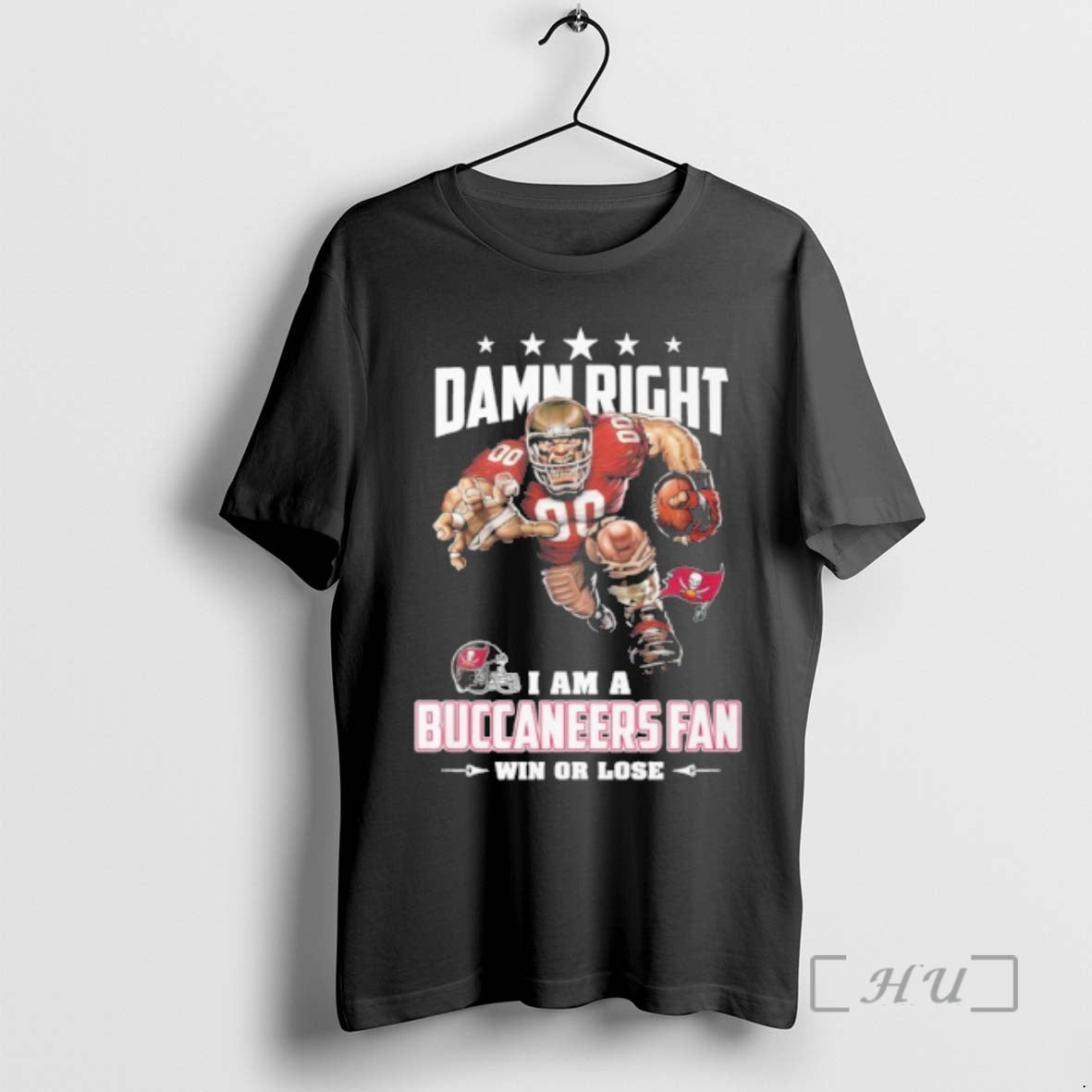 Officials Mascot Damn Right I Am A Buccaneers Fan Win Or Lose Premium T Shirts Hoodie, Sweatshirt | TeeBloomCo.com