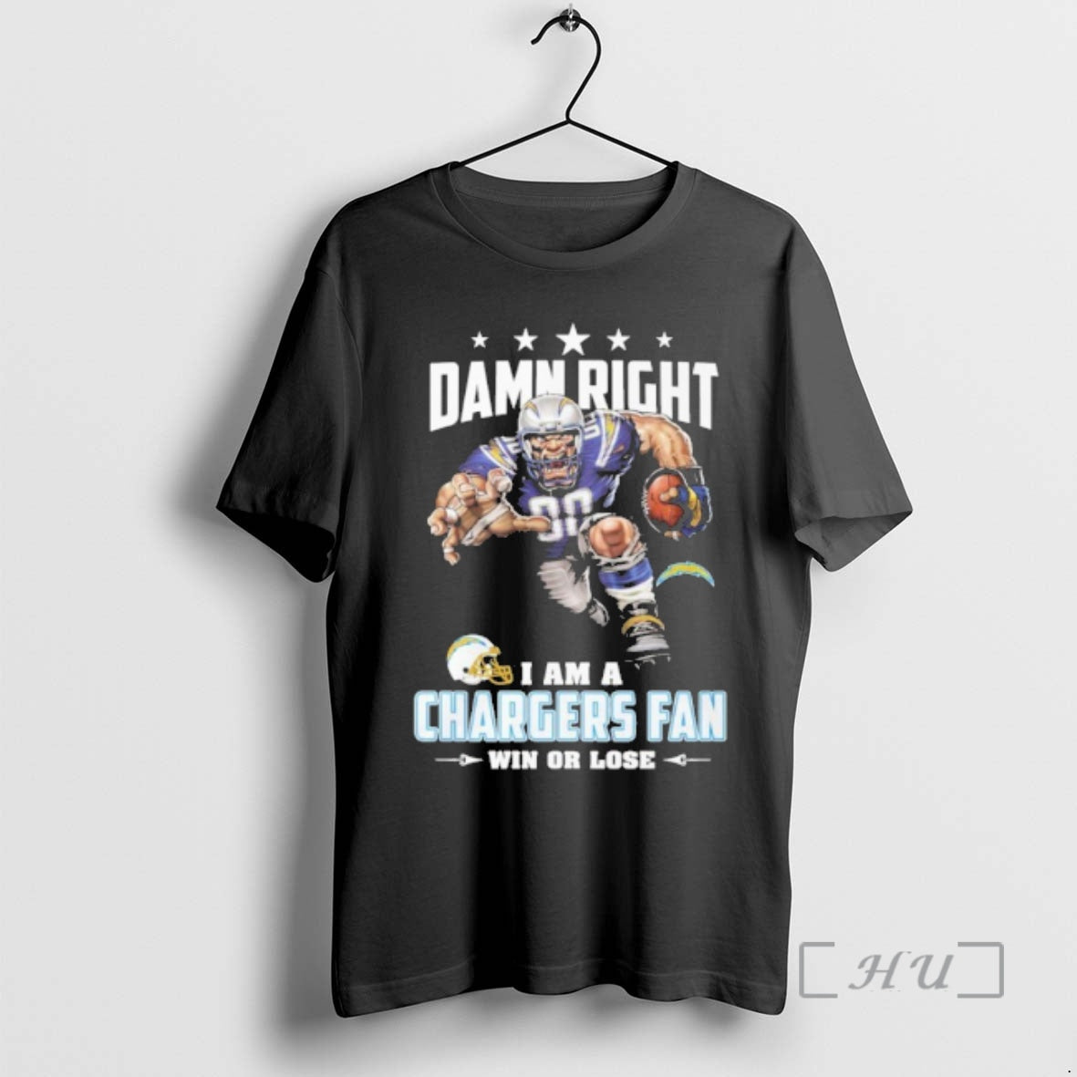 Officials Mascot Damn Right I Am A Chargers Fan Win Or Lose Premium T Shirts Hoodie, Sweatshirt | TeeBloomCo.com