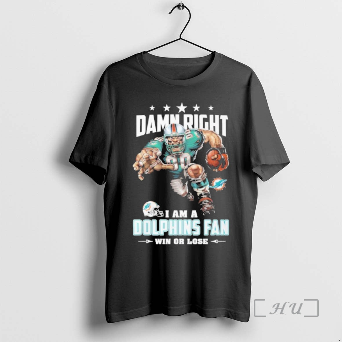 Officials Mascot Damn Right I Am A Dolphins Fan Win Or Lose Premium T Shirts Hoodie, Sweatshirt | TeeBloomCo.com