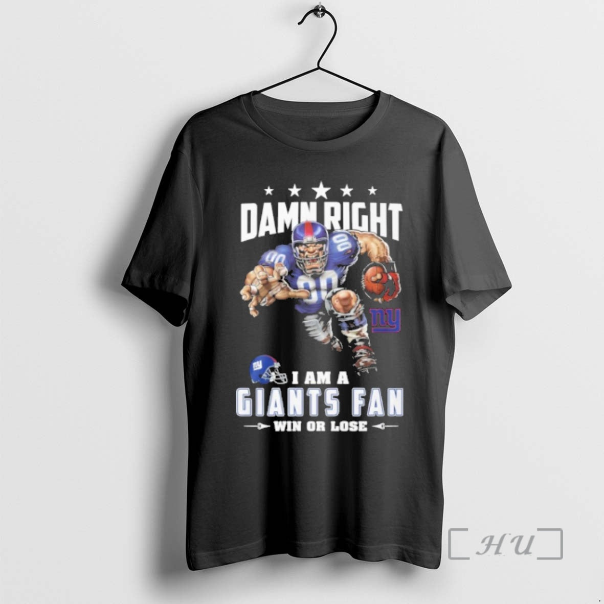 Officials Mascot Damn Right I Am A Giants Fan Win Or Lose Premium T Shirts Hoodie, Sweatshirt | TeeBloomCo.com