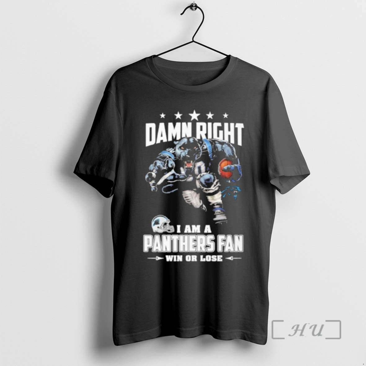 Officials Mascot Damn Right I Am A Panthers Fan Win Or Lose Premium T Shirts Hoodie, Sweatshirt | TeeBloomCo.com