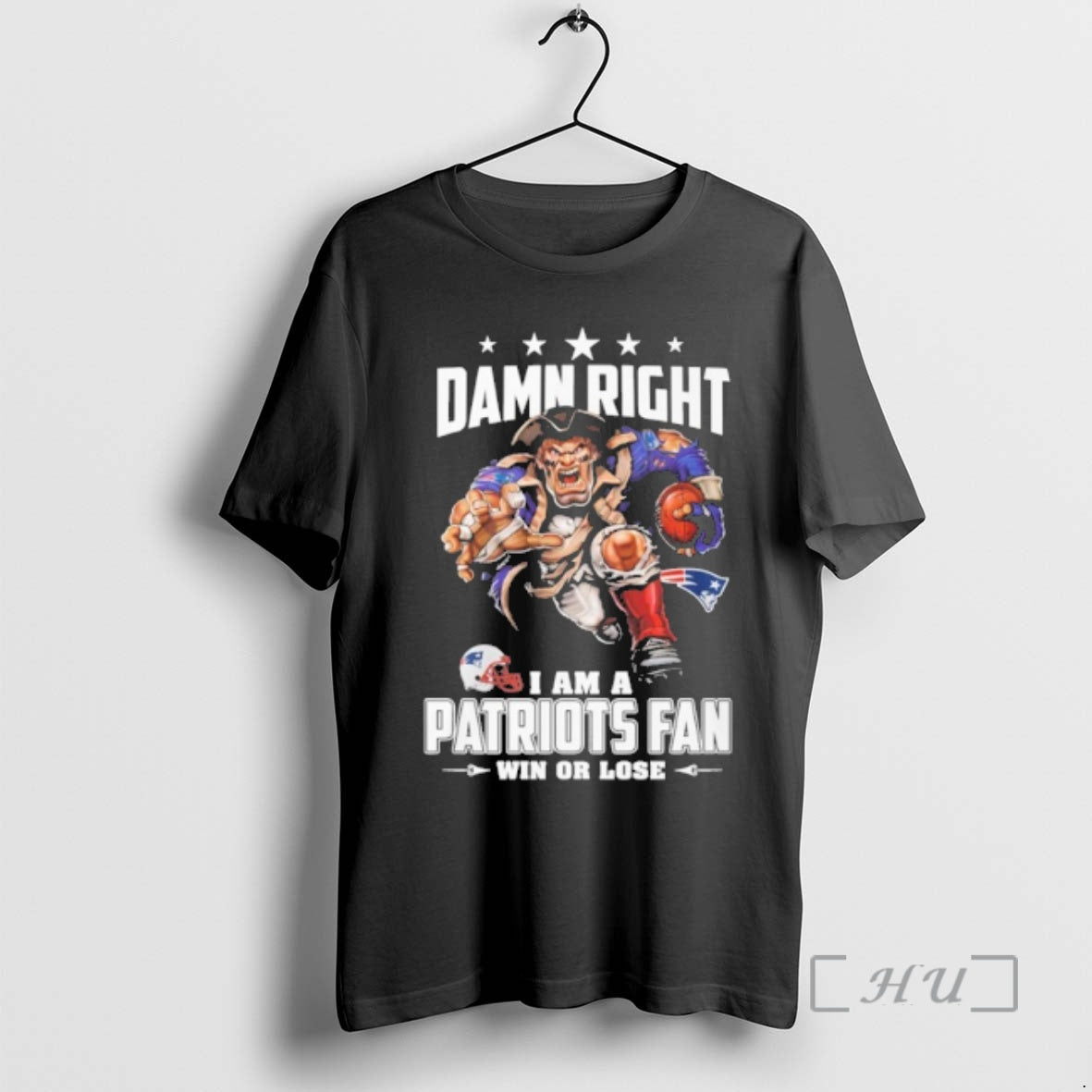Officials Mascot Damn Right I Am A Patriots Fan Win Or Lose Premium T Shirts Hoodie, Sweatshirt | TeeBloomCo.com