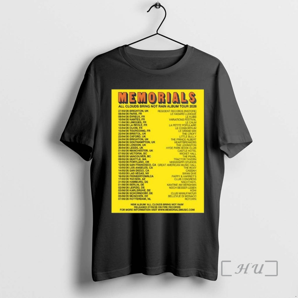 Officials Memorials All Clouds Bring Not Rain Album Tour 2026 T-Shirts, Hoodie, Sweatshirt | TeeBloomCo.com