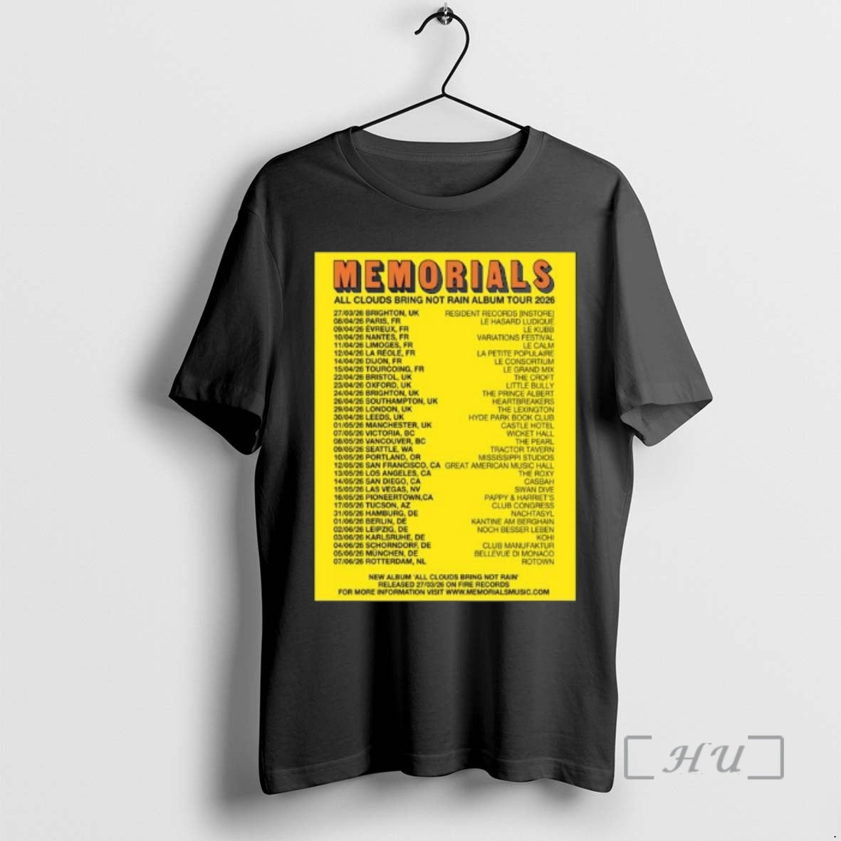 Officials Memorials All Clouds Bring Not Rain Album Tour 2026 T-Shirts, Hoodie, Sweatshirt | TeeBloomCo.com