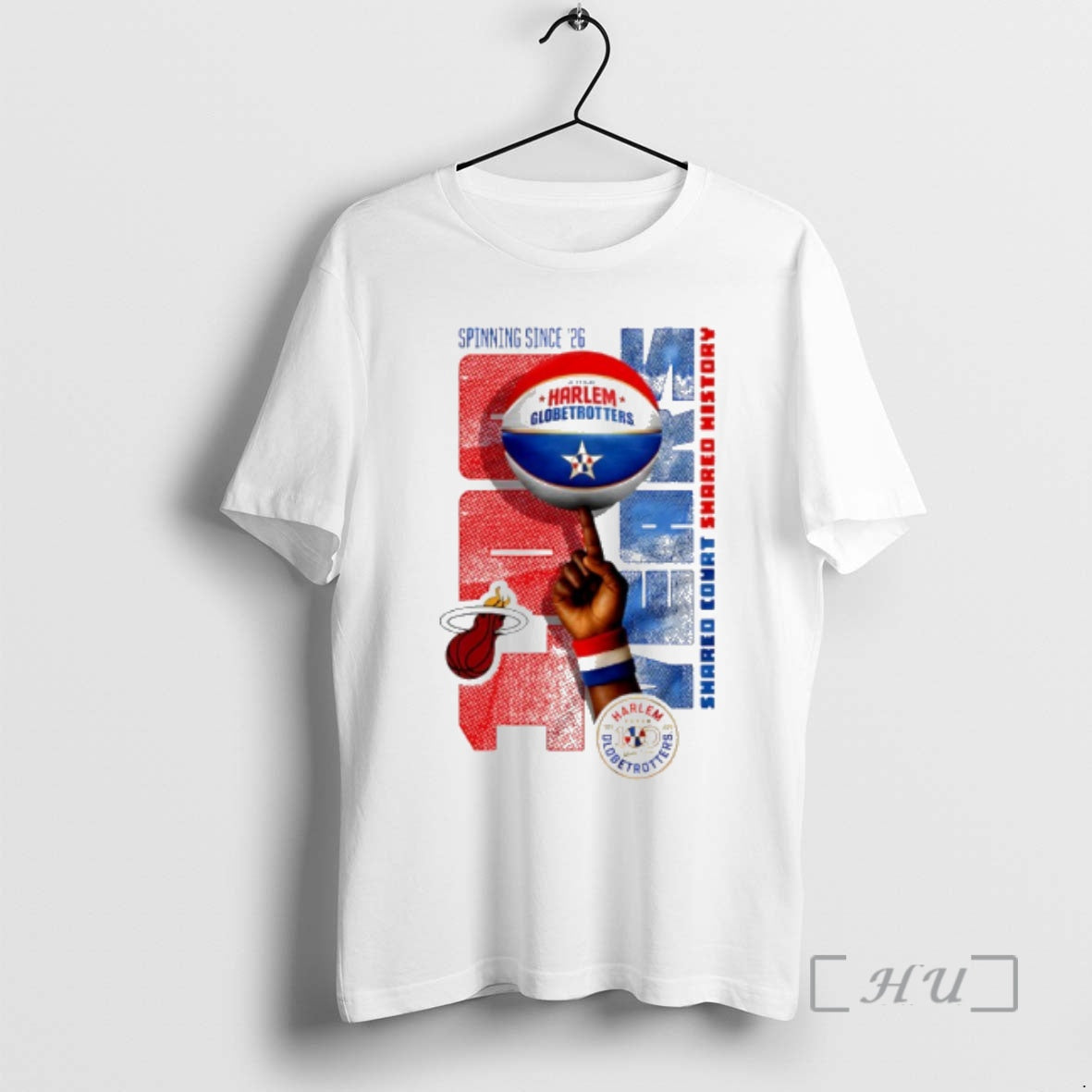 Officials Miami Heat X Harlem Globetrotters Spinning Since 26 T-Shirts, Hoodie, Sweatshirt | TeeBloomCo.com