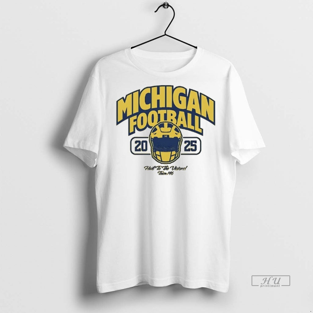 Officials Michigan Wolverines 2025 Hail To The Victory Team 146 Tee Shirt Sweater