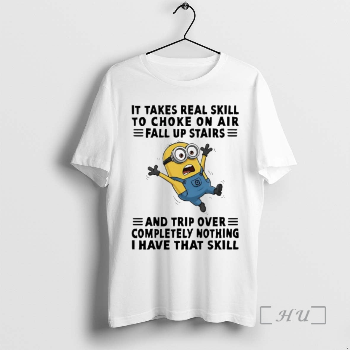 Officials Minion It Takes Real Skill To Choke On Air Fall Up Stairs And Trip T-Shirts, Hoodie, Sweatshirt | TeeBloomCo.com