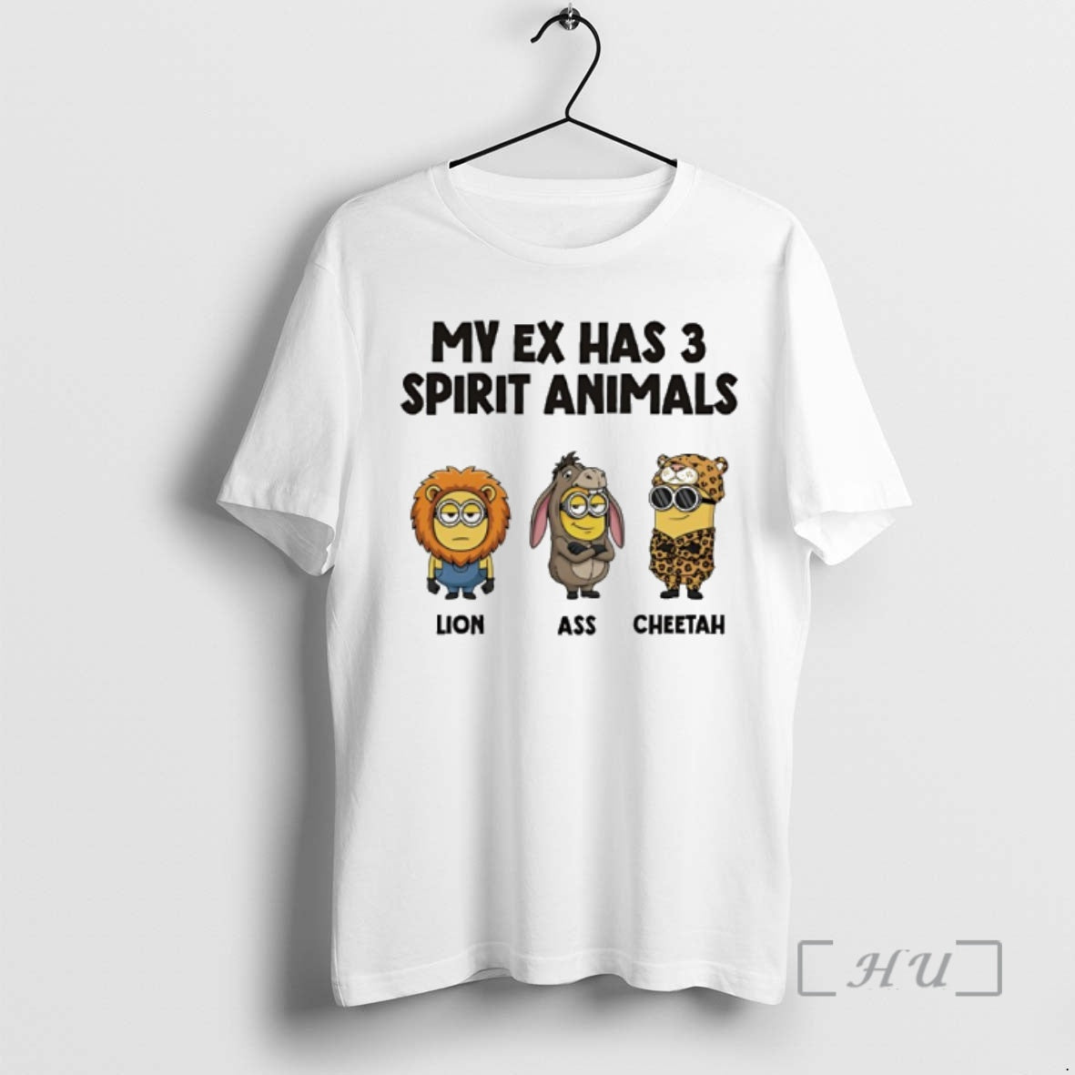Officials Minion Lion Ass Cheetah My Ex Has 3 Spirit Animals Premium T Shirts Sweater Hoodie, Sweatshirt | TeeBloomCo.com