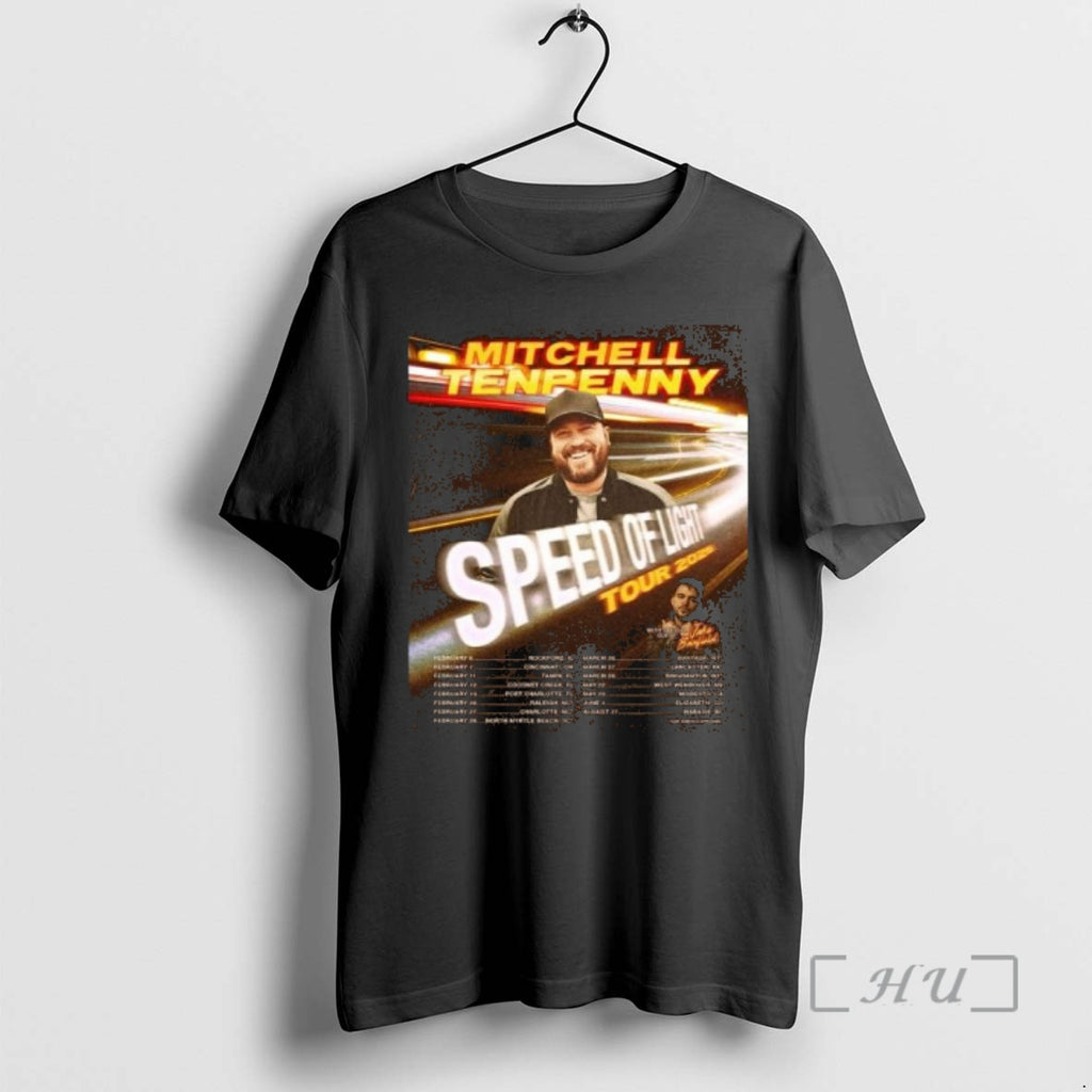 Officials Mitchell Tenpenny Speed Of Light Tour 2026 North America City Dates Premium T Shirts Hoodie, Sweatshirt