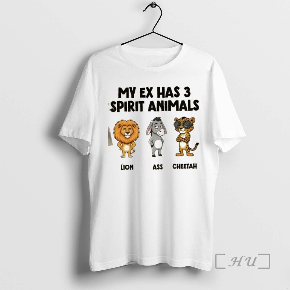 Officials My Ex Has 3 Spirit Animals Lion Ass Cheetah Cartoon Premium T Shirts Sweater Hoodie, Sweatshirt | TeeBloomCo.com