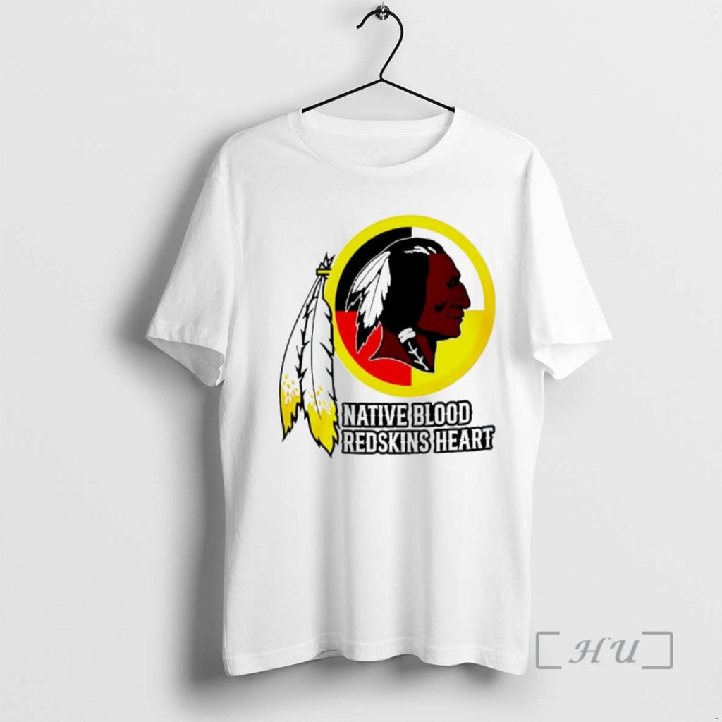 Officials Native American Washington Native Blood Redkins Heart T-Shirts, Hoodie, Sweatshirt | TeeBloomCo.com