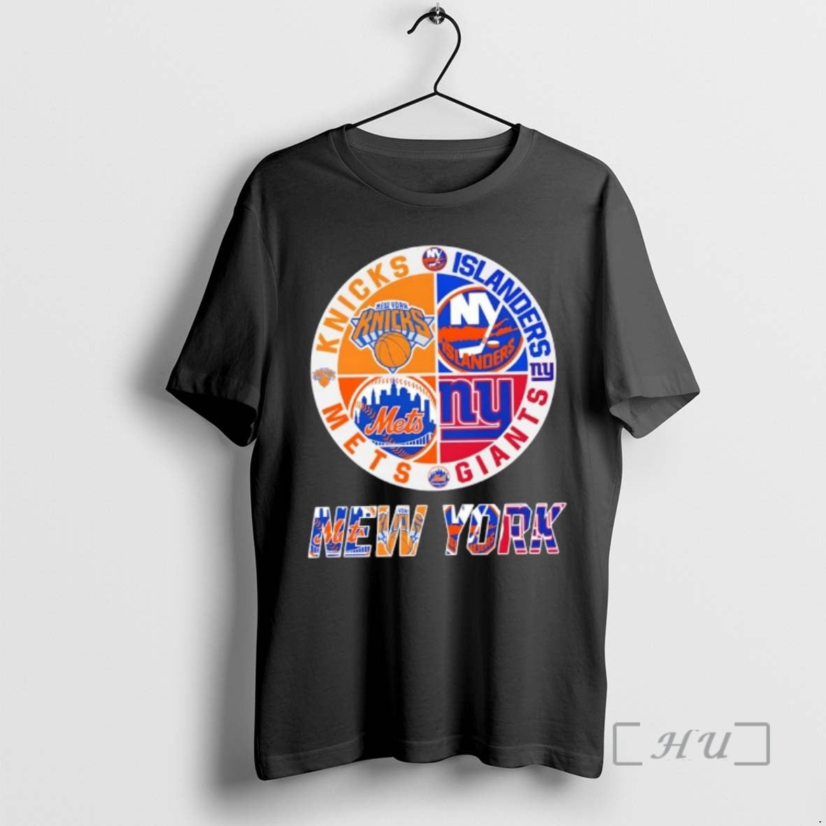 Officials New York City Sports Knicks Islanders Giants Mets Logos Combine Premium T Shirts Sweater Hoodie, Sweatshirt