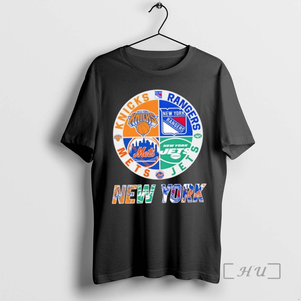 Officials New York City Sports Knicks Rangers Jets Mets Logos Combine Premium T Shirts Sweater Hoodie, Sweatshirt