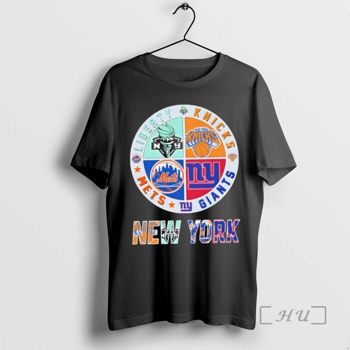 Officials New York City Sports Liberty Knicks Giants Mets Logos Combine Premium T Shirts Sweater Hoodie, Sweatshirt