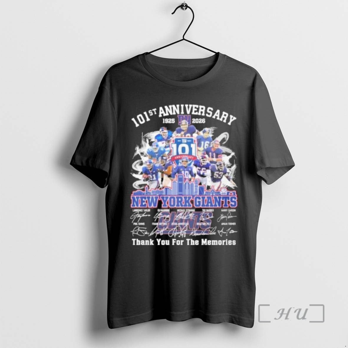 Officials New York Giants Team 101st Anniversary 1925 2026 Thank You For The Memories Premium T-Shirts, Hoodie, Sweatshirt