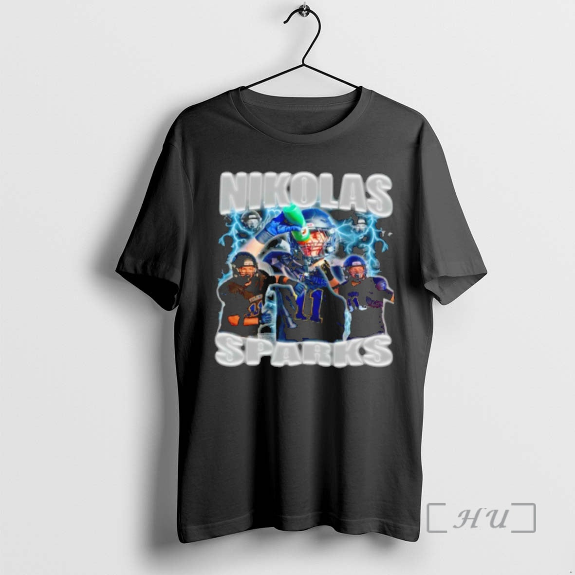 Officials Nikolas Sparks Football Lightning Graphic T-Shirts, Hoodie, Sweatshirt | TeeBloomCo.com