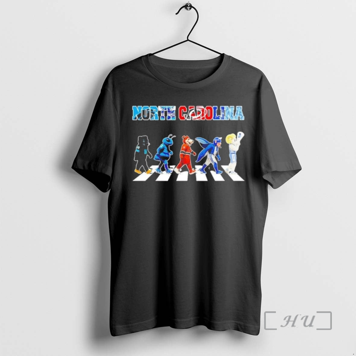 Officials North Carolina Sports Teams Mascot Abbey Road T-Shirts, Hoodie, Sweatshirt | TeeBloomCo.com