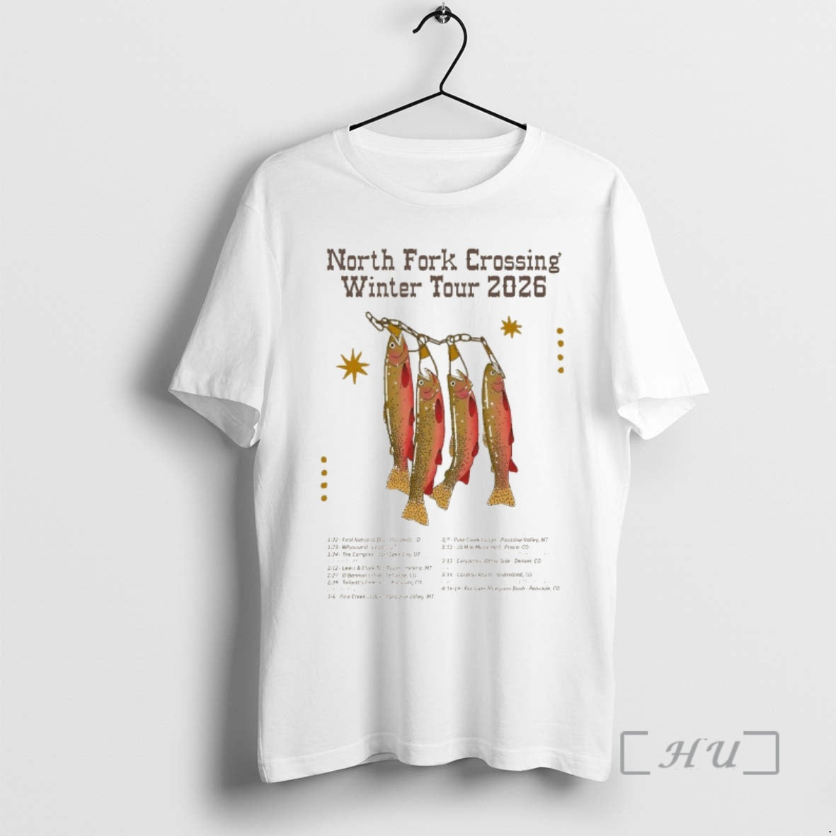 Officials North Fork Crossing Winter Tour 2026 Fish T-Shirts, Hoodie, Sweatshirt | TeeBloomCo.com