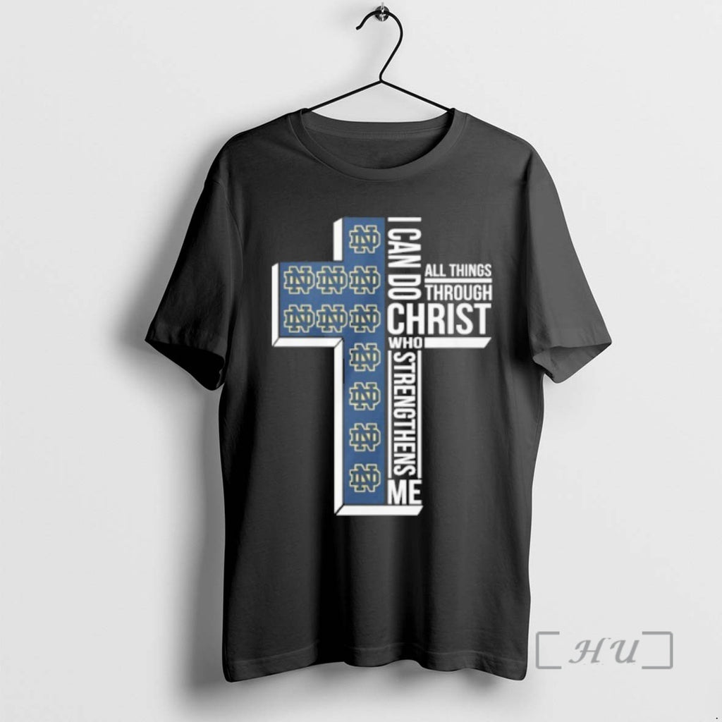 Officials Notre Dame Basketball Logo I Can Do All Things Through Christ Who Strengthens Me T-Shirts, Hoodie, Sweatshirt